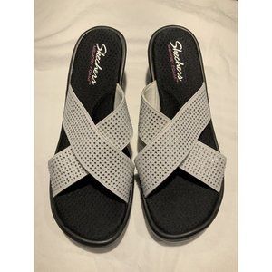 Skechers Women’s Rumblers - Metal Mama Wedge Slip On White Size 11